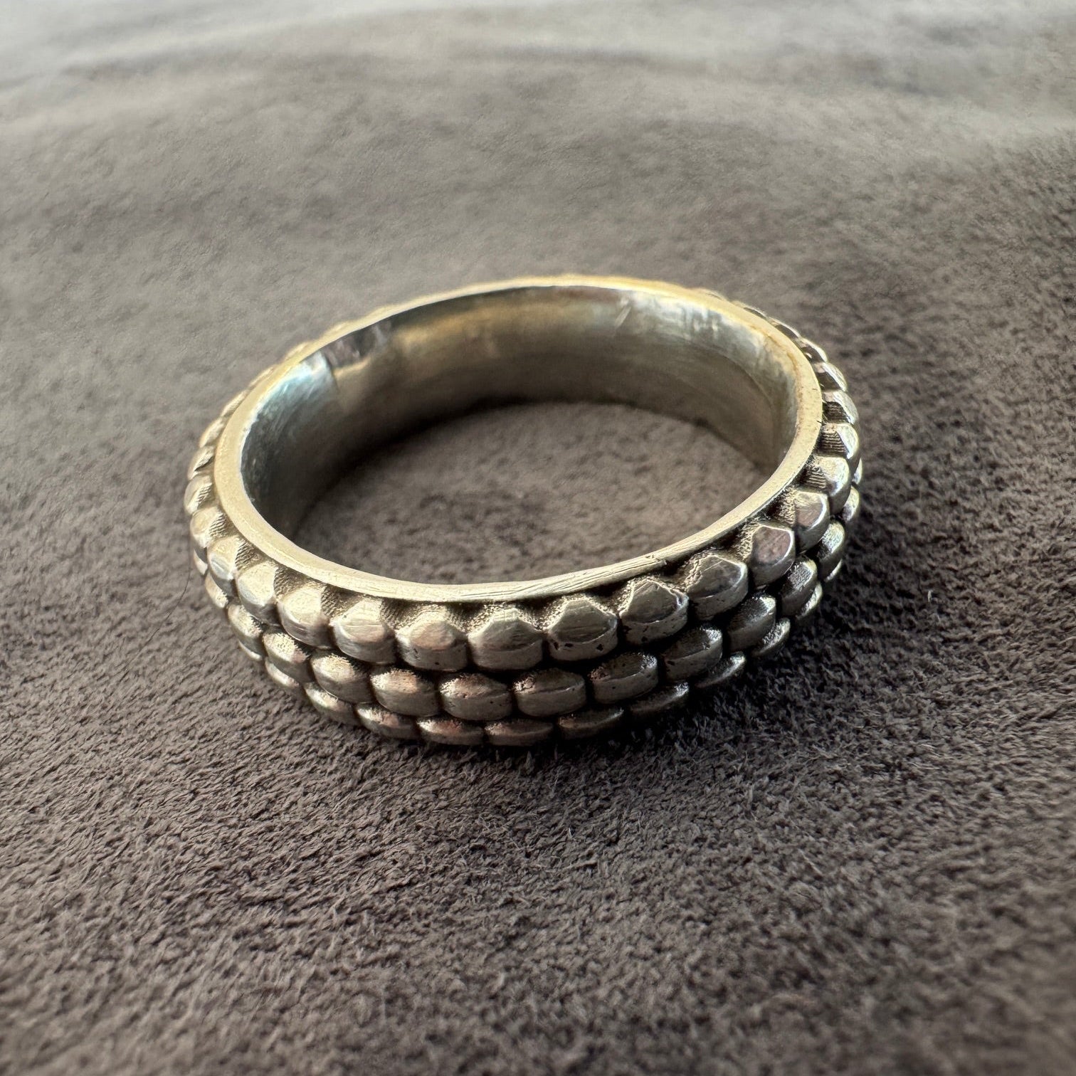 Beaded Texture Silver Ring - Exclusive Design