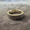 Tiled Grid Handcrafted Silver Ring - Exclusive Design